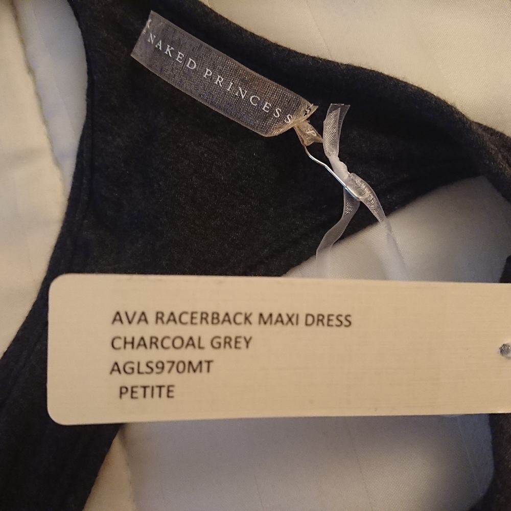 Le Marché by NAKED PRINCESS Racerback Maxi Dress Ruched Scrunch Sexy Tank Small - Picture 4 of 5